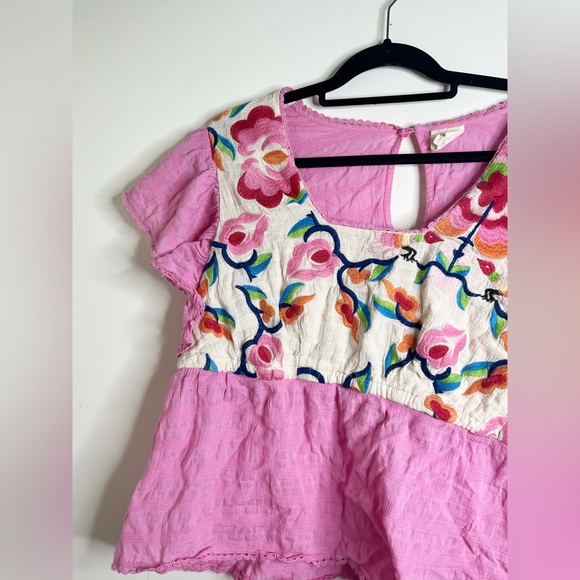 Anthropologie Plenty by Tracy Reese Embroidered Babydoll Blouse - Picture 7 of 12